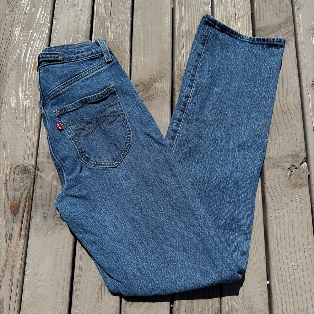 Levi's Ribcage Straight Leg Western Jeans